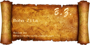 Bohn Zita névjegykártya